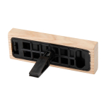 Wiederverwendbarer Autolufterfrischer aus Holz mit Nachfüllern farbe holzton dritte Ansicht