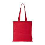 Tote Bag aus Bio Baumwolle mit großem Hauptfach 7 L 140 g/m² farbe rot zweite Vorderansicht