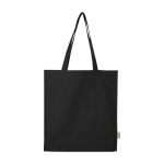 Tote Bag aus Bio Baumwolle mit Seitenfalten 14 L 180 g/m² farbe schwarz zweite Vorderansicht
