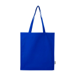 Tote Bag aus Bio Baumwolle mit Seitenfalten 14 L 180 g/m² farbe köngisblau zweite Vorderansicht