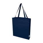 Tote Bag aus Bio Baumwolle mit Seitenfalten 14 L 180 g/m² farbe marineblau