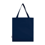 Tote Bag aus Bio Baumwolle mit Seitenfalten 14 L 180 g/m² farbe marineblau zweite Rückansicht