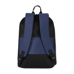 Diebstahlsicherer Polyester Rucksack für 15 Zoll Laptop wasserabweisend farbe marineblau zweite Rückansicht