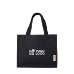 Einkaufstasche aus recycelter Baumwolle 9 L 220 g/m² Ansicht mit Druckbereich