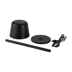 Wiederaufladbare Tischlampe im Eco Design mit drei Lichtmodi 1200 mAh farbe schwarz dritte Ansicht