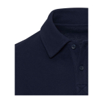 Unisex Langarm Poloshirt aus Baumwolle in Piqué 245 g/m² Elevate farbe marineblau Detailansicht 1