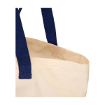 Faltbare Tasche aus recycelter Baumwolle mit GRS Zertifikat 7 L 140 g/m² farbe marineblau Detailansicht 1