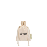 Geschenkbeutel aus Baumwolle mit Kordelzug 140 g/m² Ansicht mit Druckbereich