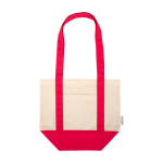 Tote Bag aus recycelter Baumwolle mit GRS Zertifikat 320 g/m² farbe rot zweite Vorderansicht