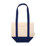 Tote Bag aus recycelter Baumwolle mit GRS Zertifikat 320 g/m² farbe marineblau zweite Vorderansicht