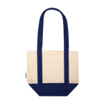 Tote Bag aus recycelter Baumwolle mit GRS Zertifikat 320 g/m² farbe marineblau zweite Rückansicht