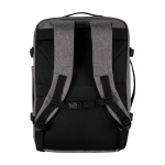 Kabinenrucksack aus recyceltem Polyester mit Laptopfach für 17 Zoll 25 L farbe grau mamoriert zweite Rückansicht