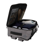 Kabinenrucksack aus recyceltem Polyester mit Laptopfach für 17 Zoll 25 L farbe grau mamoriert dritte Ansicht