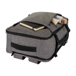 Kabinenrucksack aus recyceltem Polyester mit Laptopfach für 17 Zoll 25 L farbe grau mamoriert vierte Ansicht