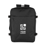 Kabinenrucksack aus recyceltem Polyester mit Laptopfach für 17 Zoll 25 L Ansicht mit Druckbereich