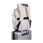 Ökologischer Laptop Rucksack wasserabweisend für 15,6 Zoll 18 L farbe sandbraun zweite Ansicht