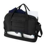 Reisetasche aus recyceltem Polyester Canvas mit Reißverschluss 30 L farbe schwarz dritte Ansicht