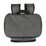 Kühlrucksack für Picknick mit wiederverwendbarem Besteck 20 L farbe grau mamoriert dritte Vorderansicht