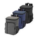 Kühlrucksack für Picknick mit wiederverwendbarem Besteck 20 L farbe grau mamoriert zweite Ansicht in verschiedenen Farben