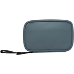 Organizertasche für Technikzubehör mit Reißverschluss, 1 l farbe bondi blau zweite Rückansicht
