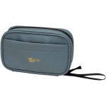 Organizertasche für Technikzubehör mit Reißverschluss, 1 l farbe bondi blau Ansicht mit Transferdruck