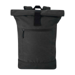 Wasserabweisender Rolltop Rucksack mit Laptopfach für 14 Zoll 16 L farbe schwarz zweite Vorderansicht