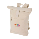 Wasserabweisender Rolltop Rucksack mit Laptopfach für 14 Zoll 16 L farbe sandbraun