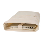 Wasserabweisender Rolltop Rucksack mit Laptopfach für 14 Zoll 16 L farbe sandbraun dritte Ansicht