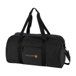 Wasserfeste Reisetasche aus recyceltem Canvas mit Frontfach 40 L farbe schwarz