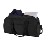 Wasserfeste Reisetasche aus recyceltem Canvas mit Frontfach 40 L farbe schwarz zweite Ansicht
