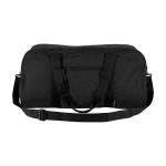 Wasserfeste Reisetasche aus recyceltem Canvas mit Frontfach 40 L farbe schwarz dritte Vorderansicht