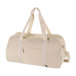 Wasserfeste Reisetasche aus recyceltem Canvas mit Frontfach 40 L farbe sandbraun