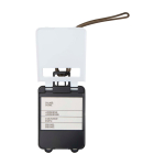 Gepäckanhänger mit Datenfenster und sicherer Kordel farbe weiß dritte Vorderansicht