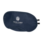 Reiseschlafmaske aus Mikropolyester mit weicher Schaumstoffpolsterung farbe bondi blau Ansicht mit Transferdruck