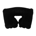 Aufblasbares, kompaktes Reisekissen mit passendem Beutel farbe schwarz zweite Vorderansicht