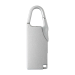Zahlenkombinationsschloss aus Zink mit Karabiner bedrucken farbe silber zweite Rückansicht