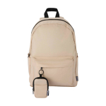 Wasserabweisendes Münzportemonnaie aus recyceltem Polyester mit Clip farbe elfenbeinfarben dritte Ansicht