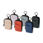 Wasserabweisendes Münzportemonnaie aus recyceltem Polyester mit Clip farbe elfenbeinfarben zweite Ansicht in verschiedenen Farben