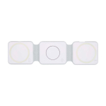 Faltbares magnetisches 3 in 1 Wireless Ladegerät mit 15 W farbe weiß zweite Vorderansicht