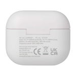 Bluetooth Kopfhörer mit kompaktem Ladeetui bis zu 4 Stunden farbe weiß zweite Rückansicht