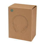 Faltbare kabellose Kopfhörer mit Mikrofon und Bluetooth 5.3 farbe schwarz zweite Ansicht mit Box