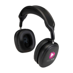 Kabellose Bluetooth 6.0 Kopfhörer mit Mikrofon bis zu 12 Stunden farbe schwarz Ansicht mit Tampondruck