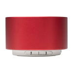 Bluetooth-Lautsprecher aus recyceltem Aluminium mit Mikrofon 3 W farbe rot zweite Vorderansicht