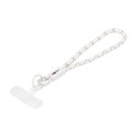 Smartphone Armband mit verstellbarem Band und Einsatz für Handyhülle farbe weiß Ansicht mit Tampondruck