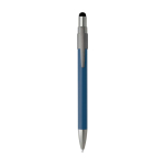 Kugelschreiber mit Touchpen Spitze und drehbarem Spinner mit blauer Tinte farbe marineblau zweite Vorderansicht