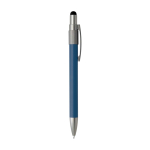 Kugelschreiber mit Touchpen Spitze und drehbarem Spinner mit blauer Tinte farbe marineblau zweite Seitenansicht
