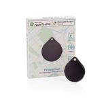 Umweltfreundlicher Bluetooth-Tracker mit Verlustwarnung und 100 dB Signalton farbe schwarz Ansicht mit Box