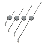 Retraktables 2 in 1 Lade und Datenkabel aus recyceltem Aluminium 240 W farbe schwarz zweite Ansicht