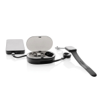 Umweltfreundliches Set mit einziehbaren Ladekabeln mit mehreren Anschlüssen 60 W farbe schwarz dritte Ansicht