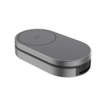 Kompaktes, faltbares, umweltfreundliches 3-in-1-Ladegerät mit USB-C-Eingang 25W farbe grau sechste Ansicht